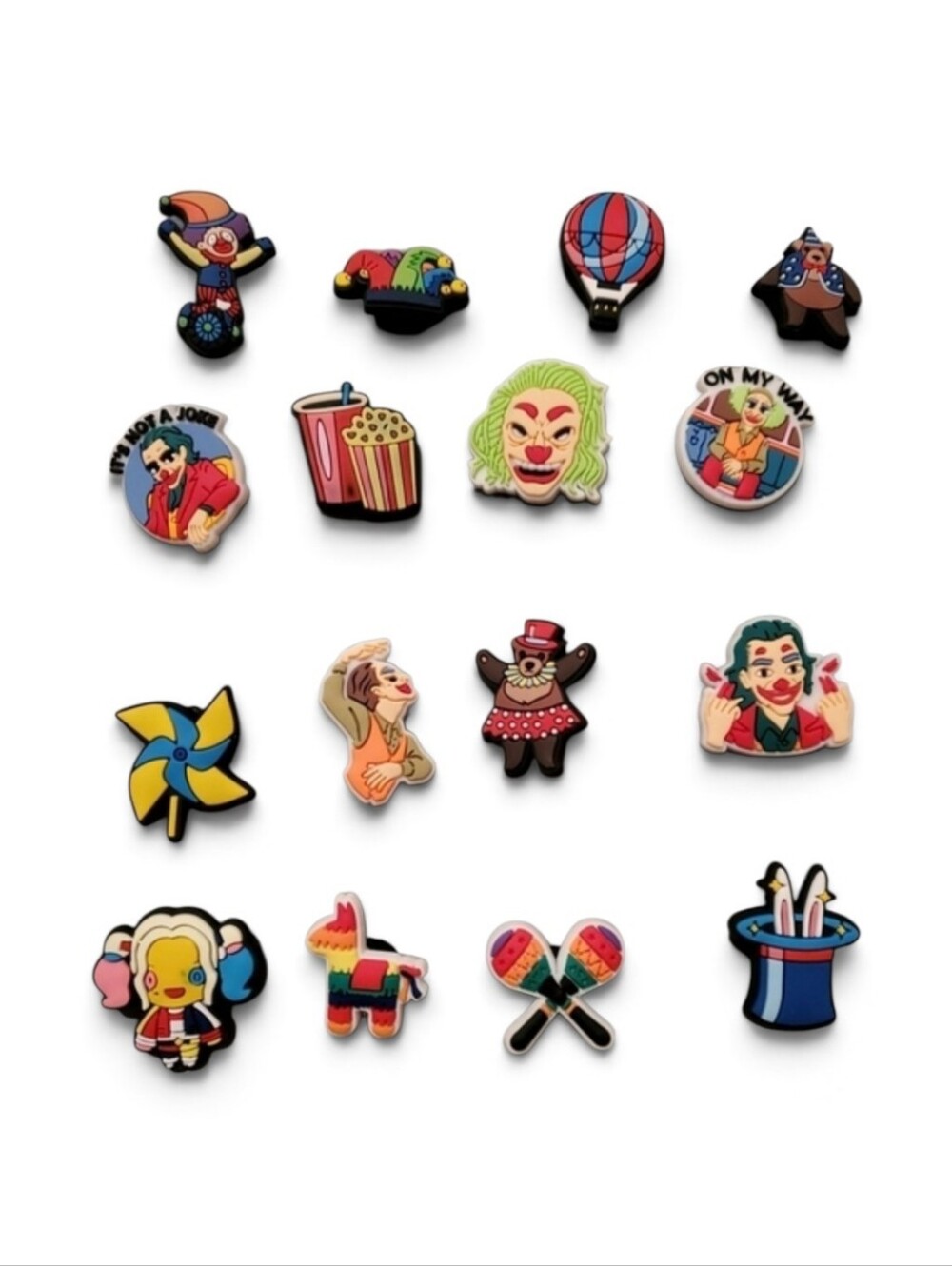 Creepy Clown Croc Charms 15pc Gothic Circus Set